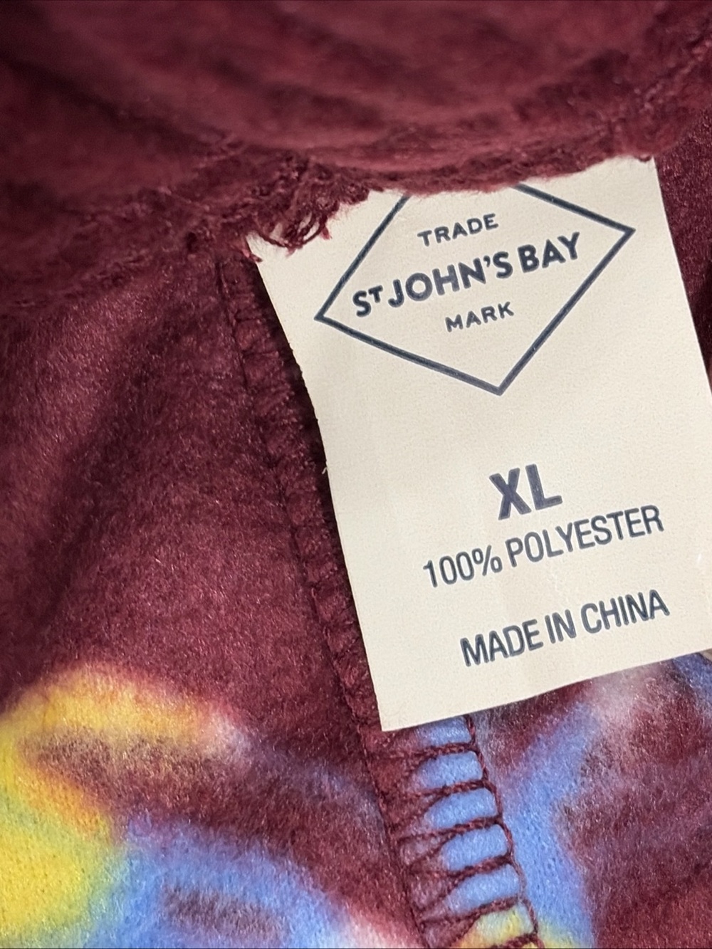 *3 PAIRS* St. Johns Bay Men’s Sz XL Burgundy Skier Fleece Sleep Pajama Pants - Picture 9 of 12